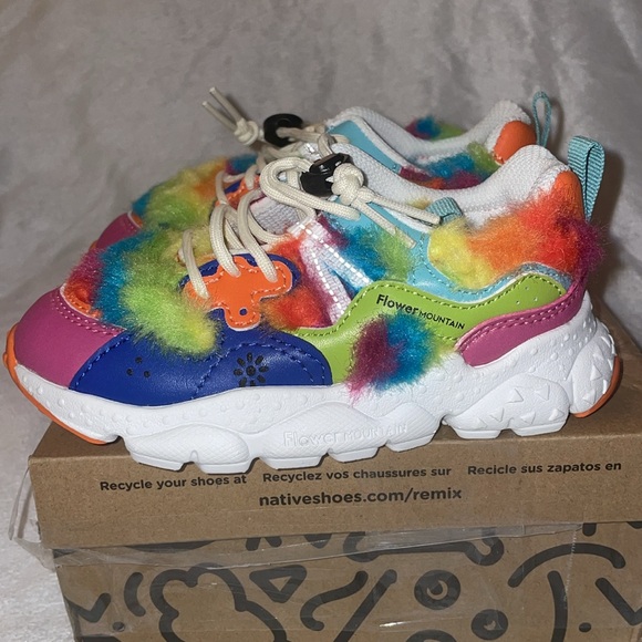 NWT Flower Mountain Kids Yamano 3 Trainers in Multicolour - Picture 8 of 12